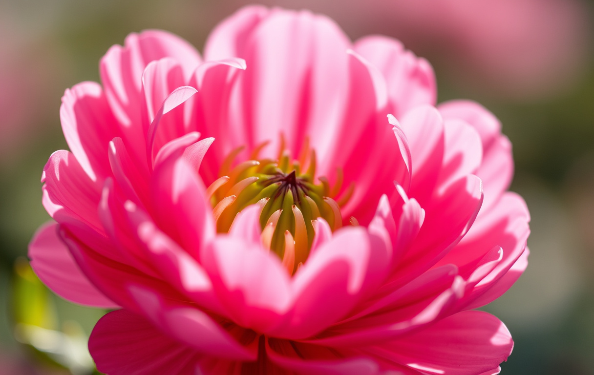 Närbild på en blommande ranunkel i dagsljus
